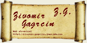Živomir Gagrčin vizit kartica